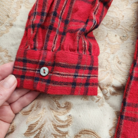 People Tree Fair Trade Red Plaid Tunic Dress size 4 - Picture 3 of 8